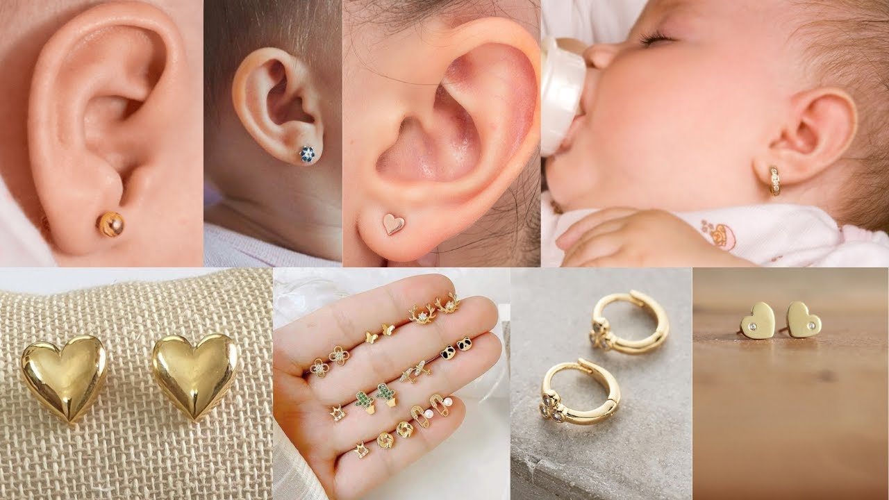 14k Gold Teenie Tiny CZ Heart 3mm Baby / Toddler / Kids Earrings Safet